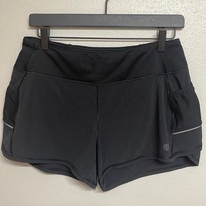 Athleta shorts, never worn but I ripped off the tag.